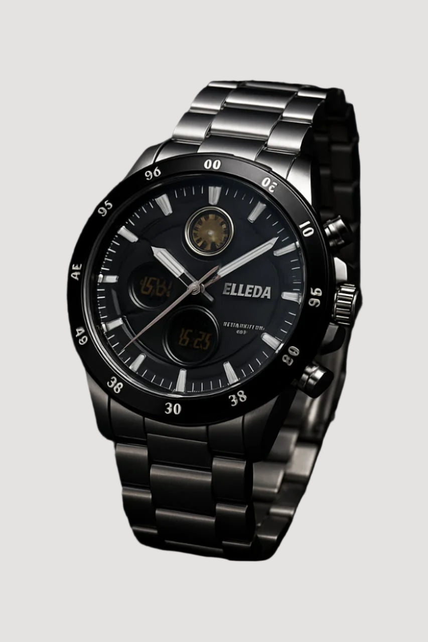 BELLEDA Dual display Silver Strap – Waterproof Sport Design