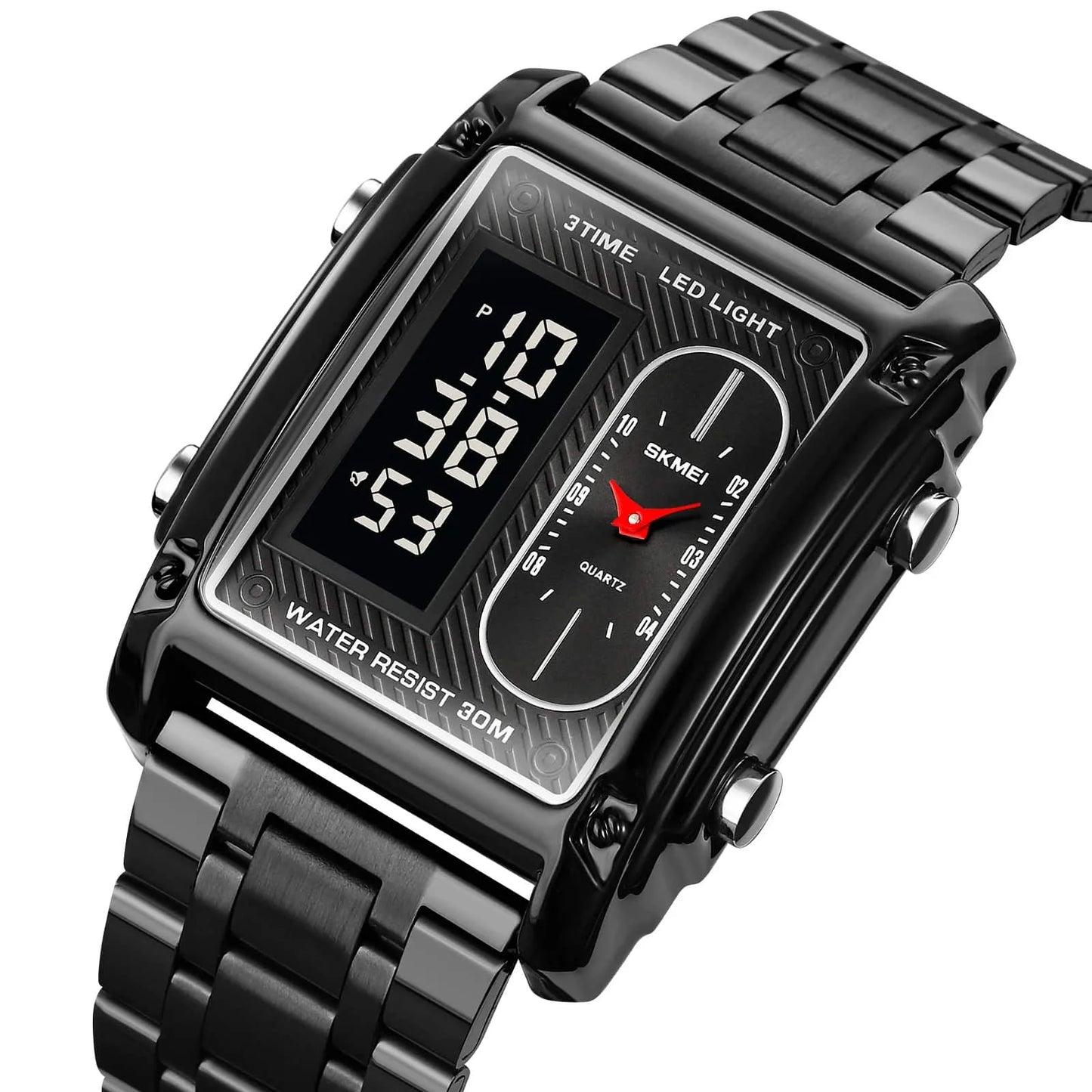 Casual black chain watch for men Skmei 1868